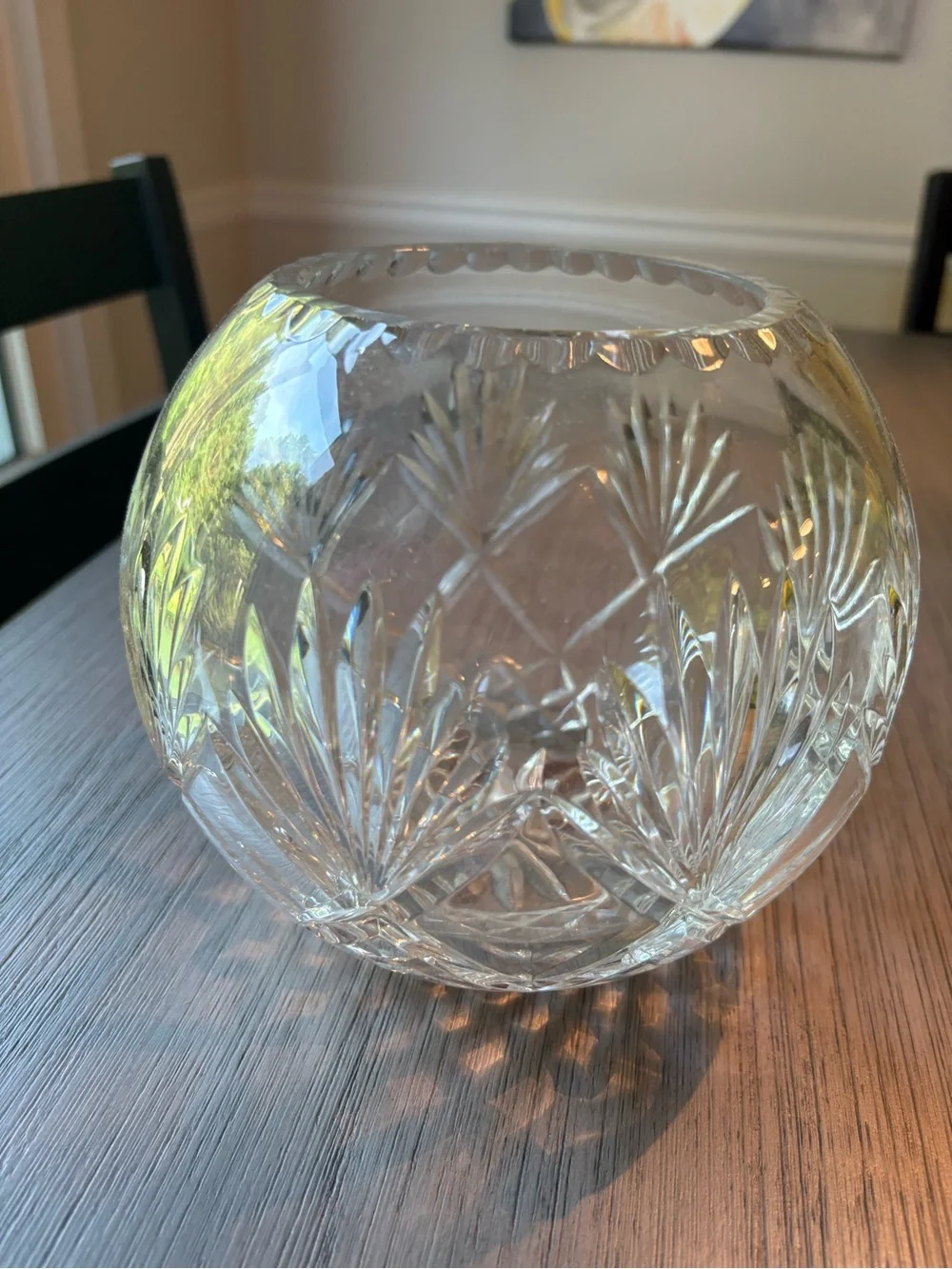 Vintage wedgewood crystal rose bowl